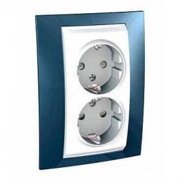 Изображение продукта Розетка двойная Schneider Electric Unica с/з со шторками 10A 250V 